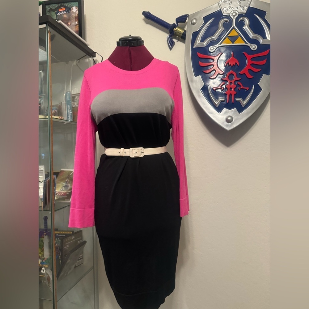 Pink, Gray, and Black Colorblock Dress - Unbranded - Size M/L